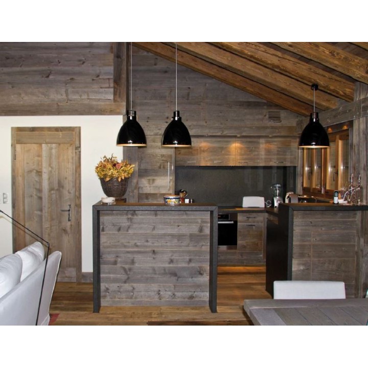 DECOR BARDAGE SAPIN ANCIEN GRIS