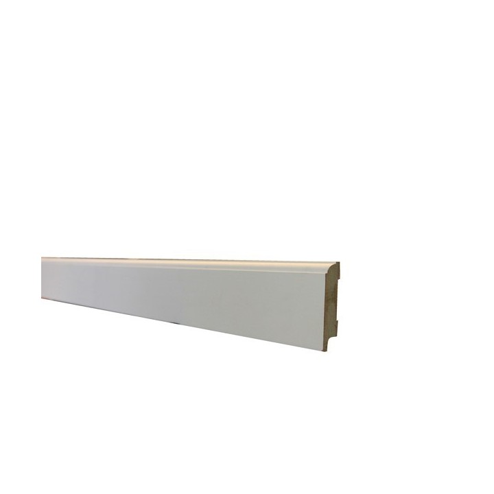 PLINTHE BLANCHE MDF PREPEINTE MOULUREE (15 x 90 x 2440 mm) 