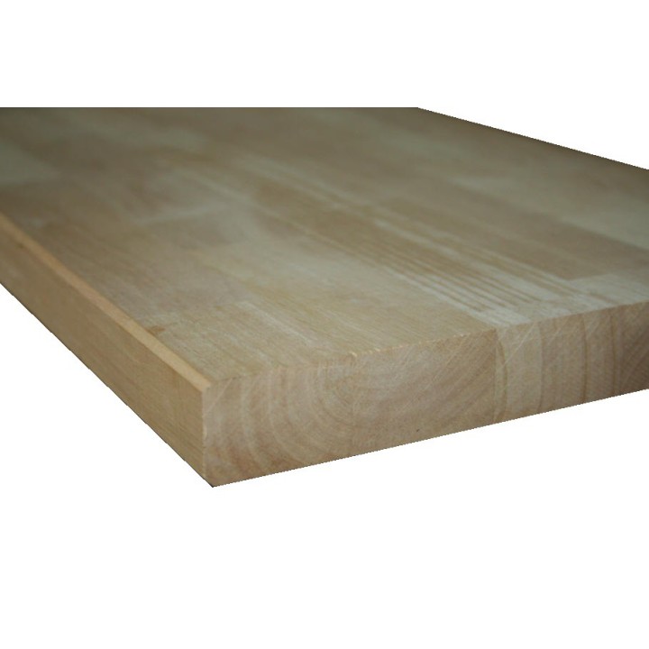 PLAN DE TRAVAIL LAMELLE COLLE HEVEA 40MM 65 X 450 CM