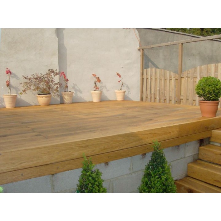 PLANCHER TERRASSE CHENE `BRULE`