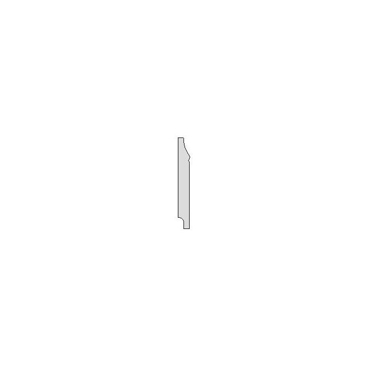 PLINTHE BOIS PREPEINTE DOUCINE 15 X 120 MM -  2.60 M