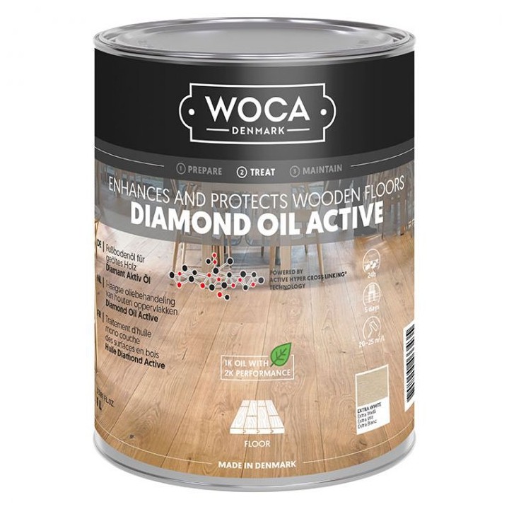 WOCA HUILE DIAMOND ACT EXTRA BLANC 1L