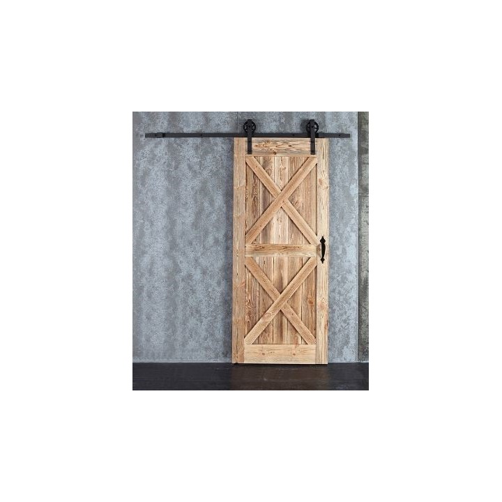 RAIL NOIR 200 CM POUR PORTE COULISSANTE