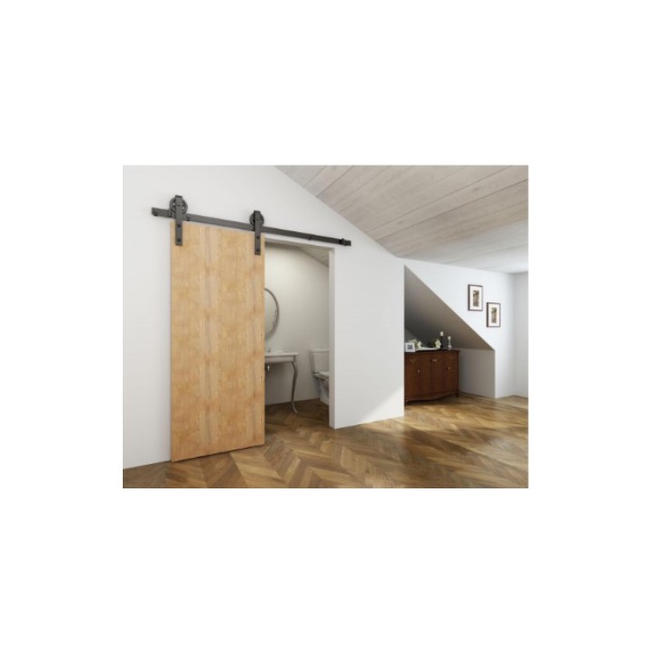 RAIL NOIR 200 CM POUR PORTE COULISSANTE