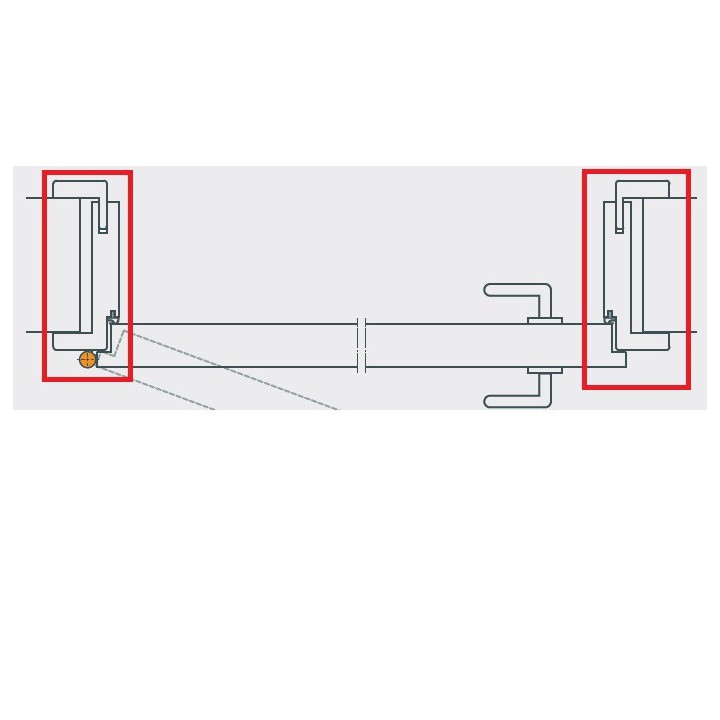 HUISSERIE PORTE POUSSANT DROIT  70-86 MM