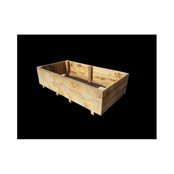 KIT CARRE POTAGER CHENE BRUT 200 X 100 X 50 CM