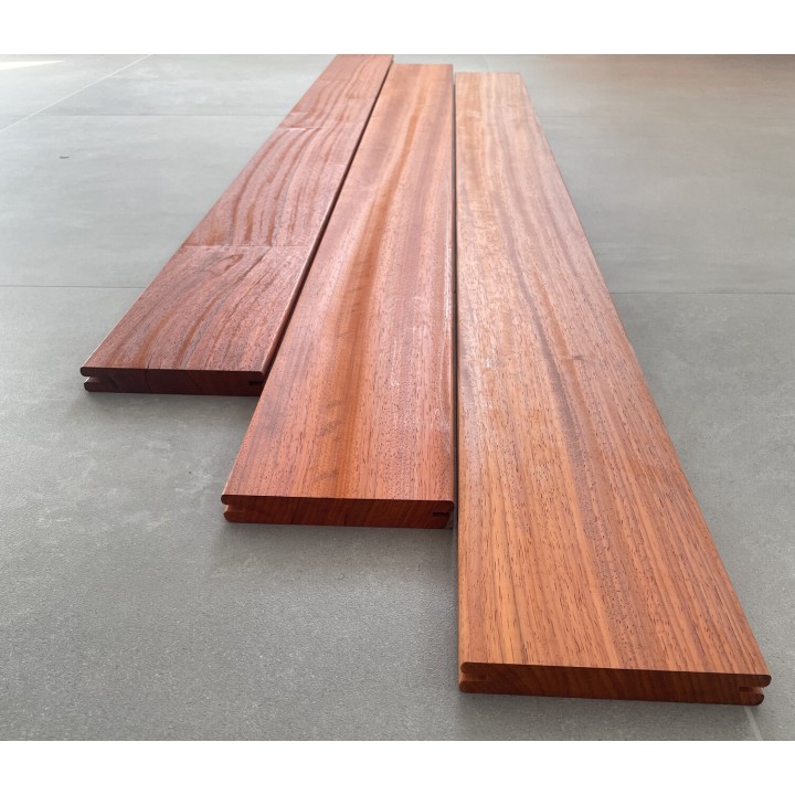PLANCHER DE TERRASSE EN PADOUK Hardwood Clip (21 x 143 mm)