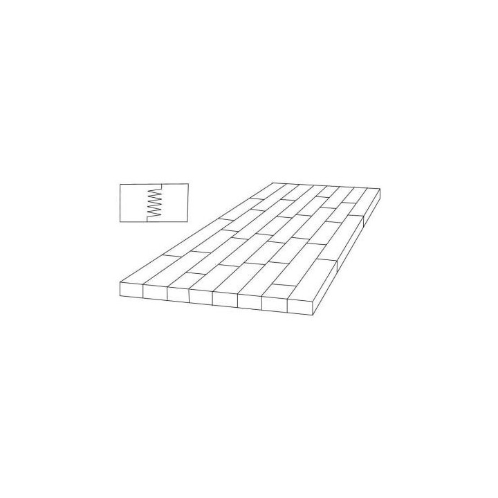 PLAN DE TRAVAIL LAMELLE COLLE HEVEA 40MM 65 X 450 CM