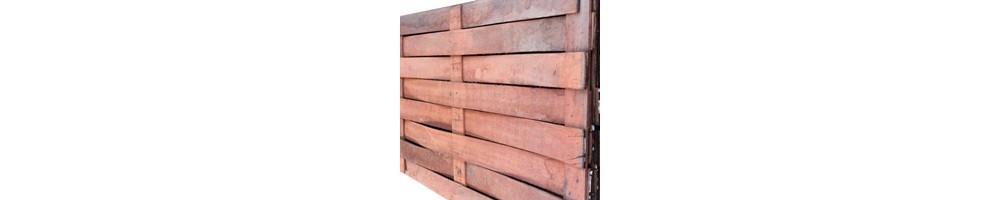 Palplanches, billes bois, clayons pour retenues de terre